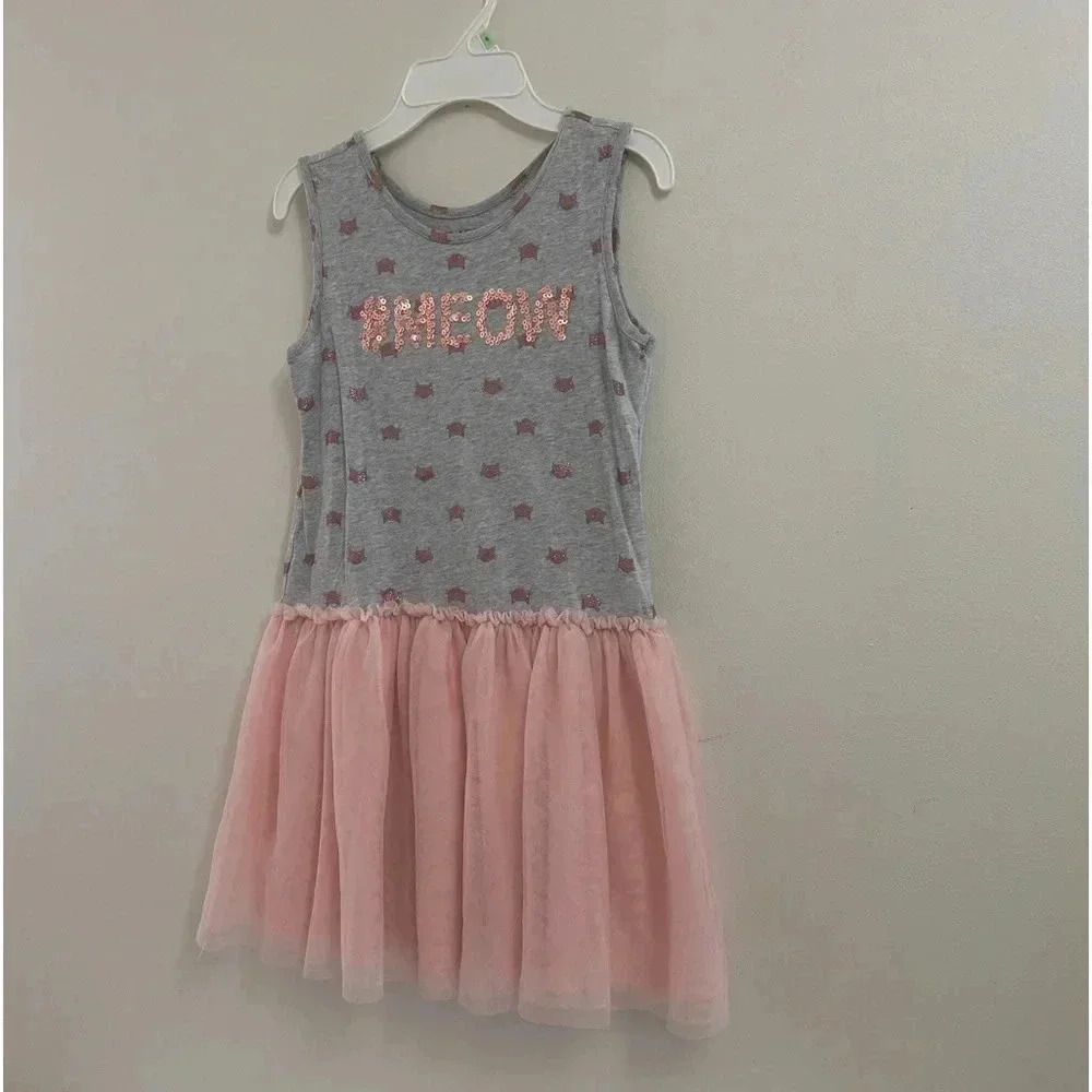 2 for $15 Children's Place Girls Sequin & Tutu Tulle Fabric Dress in pretty Pink